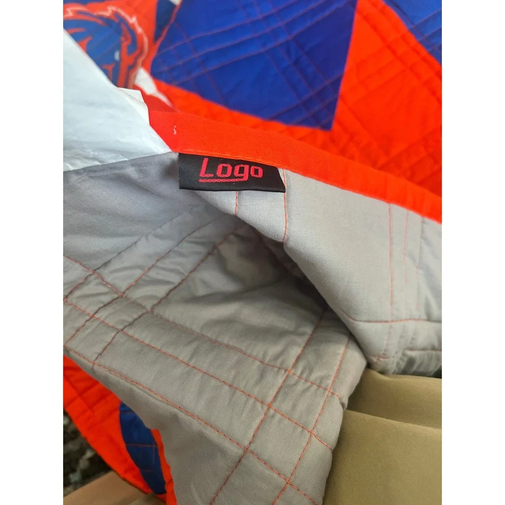 Boise‎ State Broncos Quilt Throw Blanket Orange Blue 54x84 Logo Chair Inc NCAA